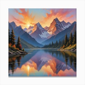 Sunrise Over The Mountains Canvas Print