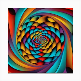 Abstract Psychedelic Spiral Canvas Print