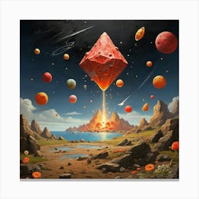 Spaceship art print Canvas Print