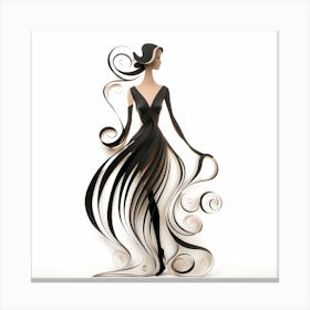 Woman In A Dress Canvas Print