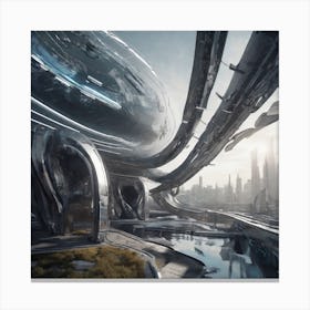 Futuristic City 333 Canvas Print