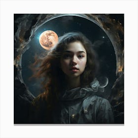 Leonardo Diffusion Xl An Imaginary Picture Of A Girl With Her 0 Canvas Print