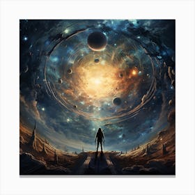 Woman In Space Canvas Print