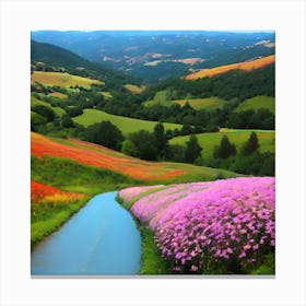 Road In The Countryside 1 Canvas Print