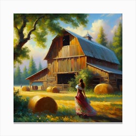 Hay Bales Canvas Print