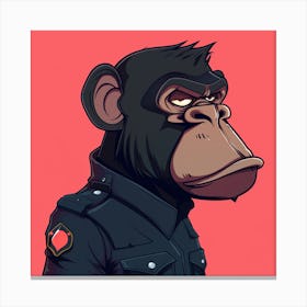 Chimpanzee Police Officer Canvas Print