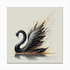 Black Swan 3 Canvas Print