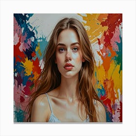 Portrait Of A Young Woman 5 Canvas Print