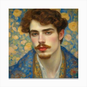 Young Man With A Moustache Canvas Print