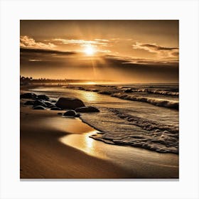 Sunset At The Beach 416 Canvas Print