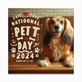 National Pet Day 3 Canvas Print
