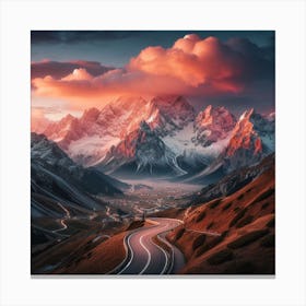 Sunrise from the mountain 4 Canvas Print