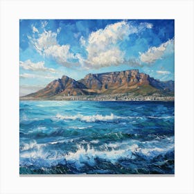 A Table Mountain In Cape Town Oil Painting Illus 1720033937 1 Canvas Print