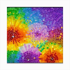 Mosaic Rainbow Colors Canvas Print