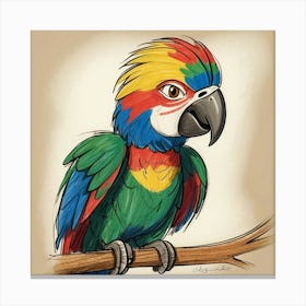 Colorful Parrot 47 Canvas Print