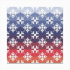 Snowflakes Vector style Canvas Print