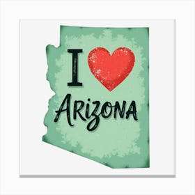 I Love Arizona Canvas Print