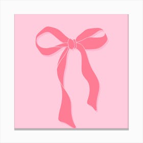 Pink Bow Canvas Print