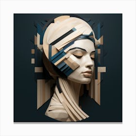 Geometric Greek Woman 03 Canvas Print