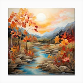 Autumn River Canvas Print