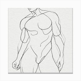 hot Nude Male Drawing Canvas Print