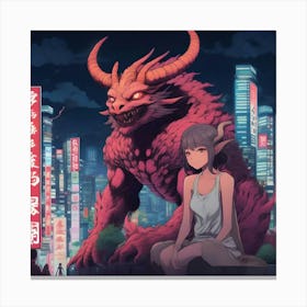 Demon Girl Canvas Print