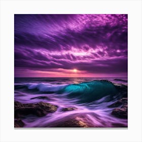 Sunset Over The Ocean 264 Canvas Print