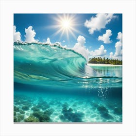 Under The Waves Canvas Print