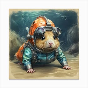 Underwater Hamster 2 Canvas Print