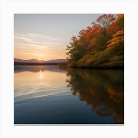 Reflecting Waters and Fading Sun Canvas Print