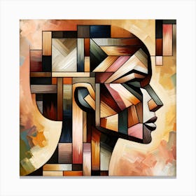 Abstract Oil Painting Of A Woman Canvas Print