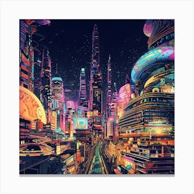 Futuristic City 12 Canvas Print