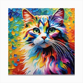 colorful cat Canvas Print