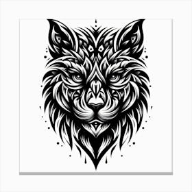 Tribal Wolf Head 2 Canvas Print