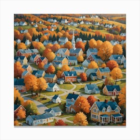 Autumn Village Canvas Print