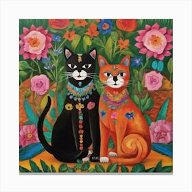 Cat Lovers Canvas Print