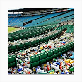 Stadium Full Of Trash 4 Canvas Print