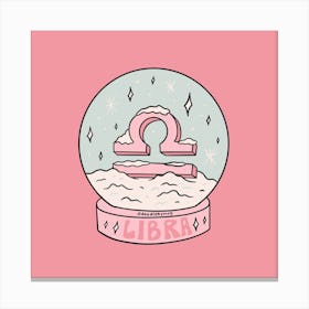 Libra Snow Globe Canvas Print