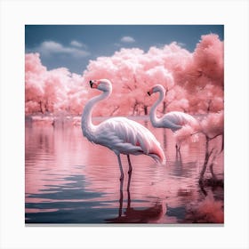 Pink Flamingos Canvas Print