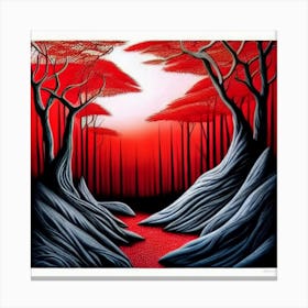 Red Forest Canvas Print