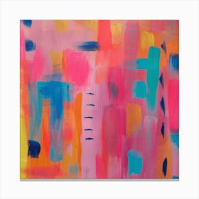 Abstract Painting in Pink Canvas Print