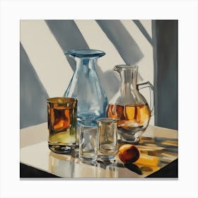 Still Life With Glasses Canvas Print