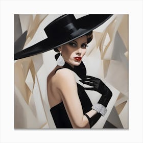 'The Lady In Black' 1 Canvas Print