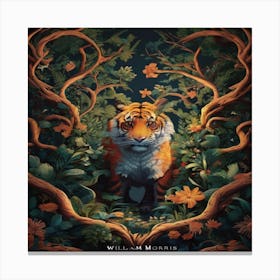 william morris tiger  In The Forest Canvas Print