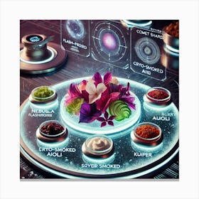 A Futuristic Appetizer Dish Called Comet Shards, Canvas Print