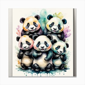 Panda Bears cute and fascinating print, suitable for wall Canvas Print