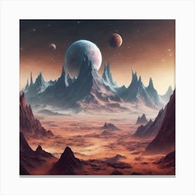 591755 Mountain Range On A Planet In Space Xl 1024 V1 0 Canvas Print