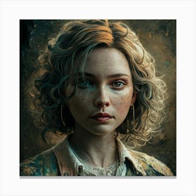 Girl With Freckles 1 Canvas Print