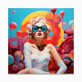 Woman In Sunglasses Canvas Print