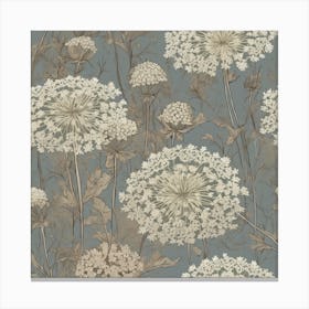 Tranquil Elegance Modern Muted Queen Anne's Lace 2 Canvas Print